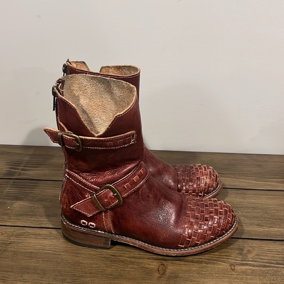 Bed Stu Ashwell brown woven ankle boots size 6 - Picture 5 of 9